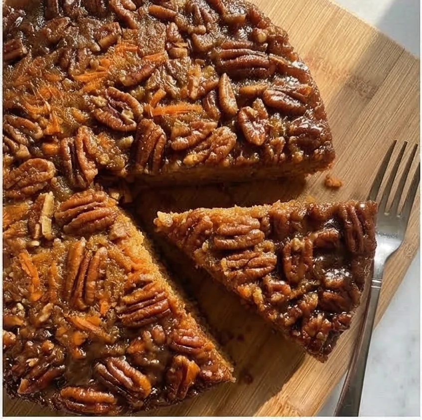 Carrot and Pecan Upside-Down Cake