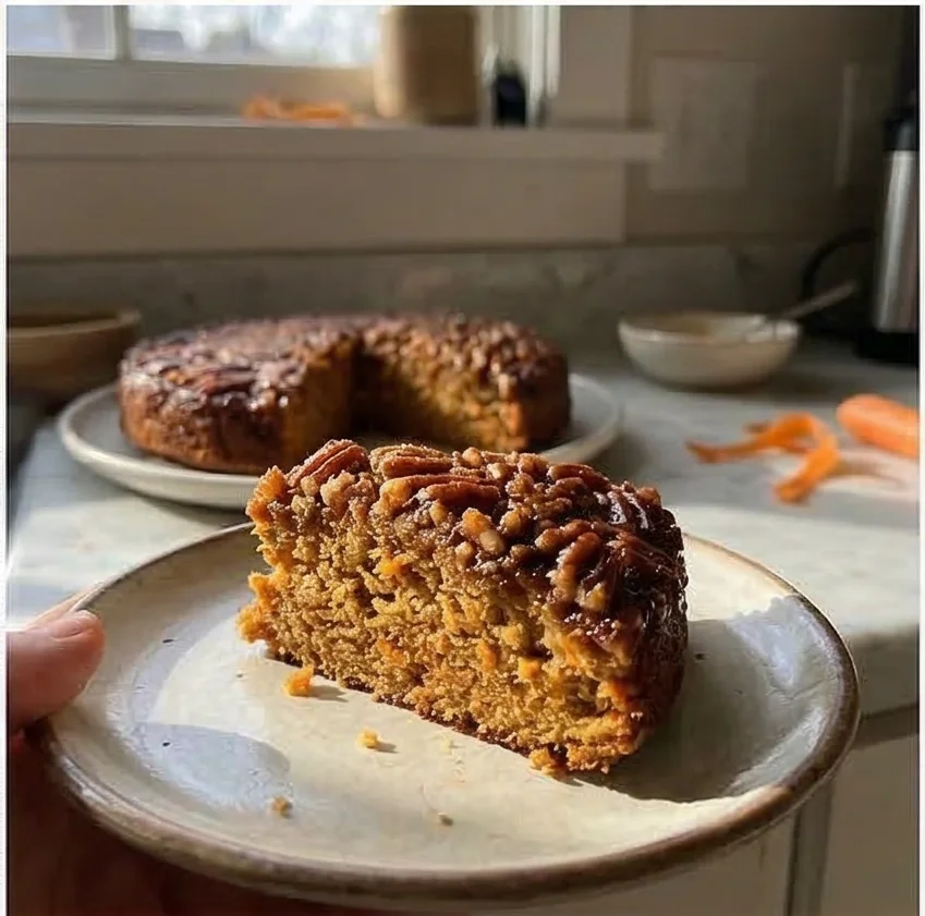 Carrot and Pecan Upside-Down Cake