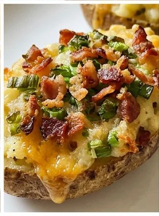 Twice-Baked Potatoes with Crispy Bacon and Green Onion Crust - Image 4