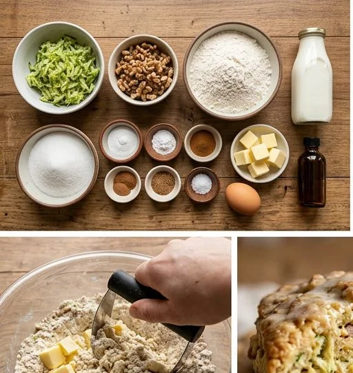 Spiced Zucchini & Walnut Scones